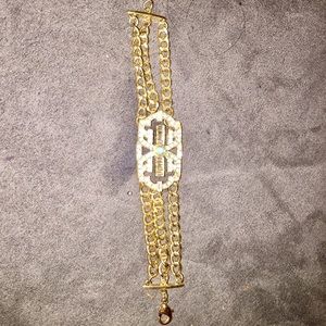 Gold & Blue Chain Bracelet nwot